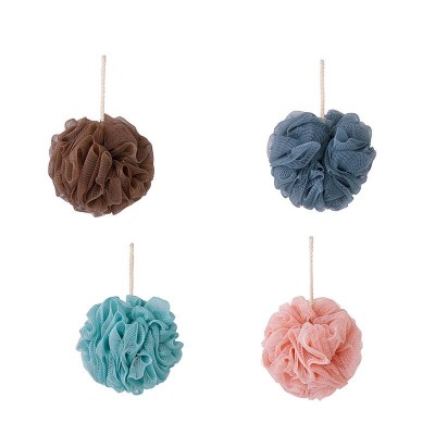 Natural Flower Bath Shower Ball Sponge Eco Friendly Body Loofah Mesh Bath Ball Sponge